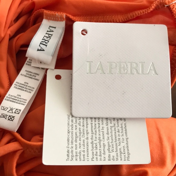 LAPERLA Swimsuit Size 8 Orange one piece NWT - Picture 5 of 6